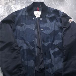 Moncler Blue Camouflage Bomber Jacket